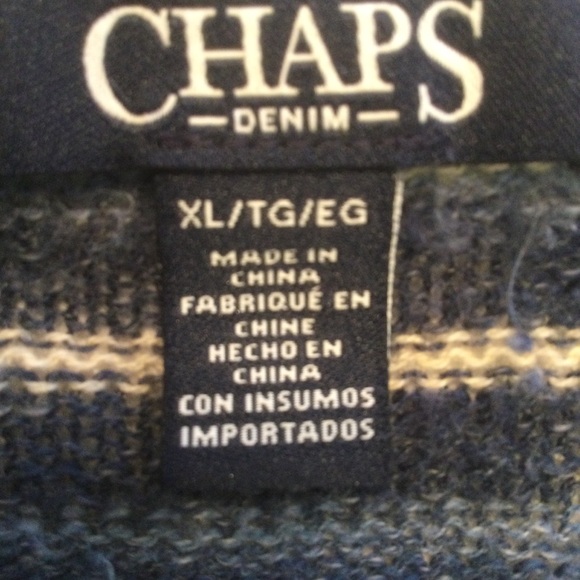 Chaps Aztec Print Lightweight Cotton Open Cardigan Size Large - Picture 4 of 8